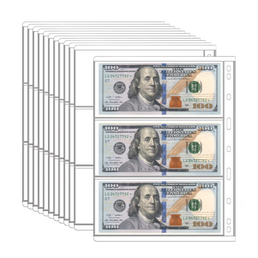 Rigid Dollar Bill Pages (10ct)